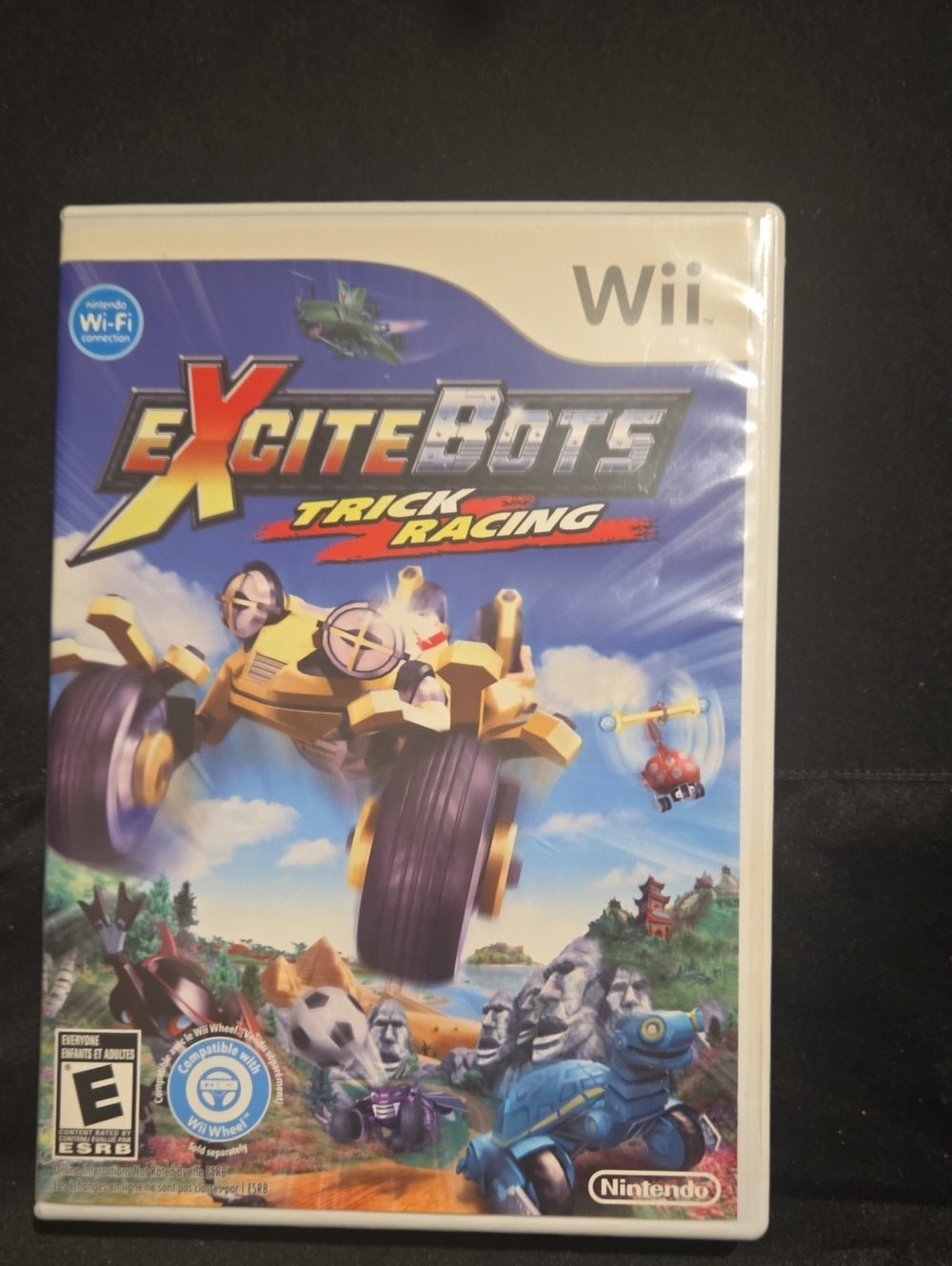 Nintendo ExciteBots Trick Racing – Blue & Yellow Artwork
